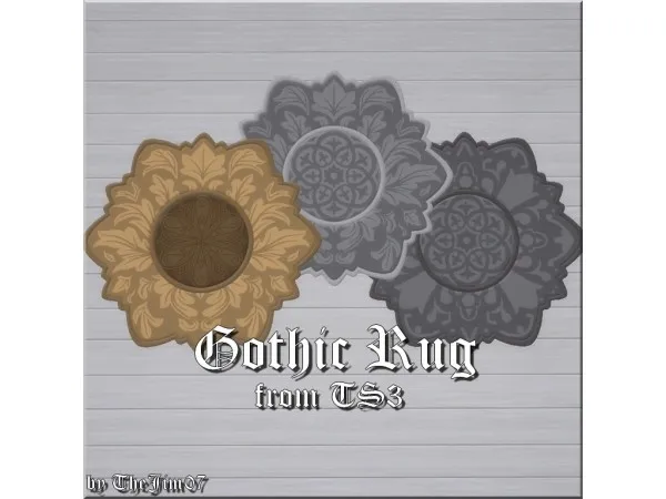 Alpha Gothic Rug from - The Sims 4 Custom Content