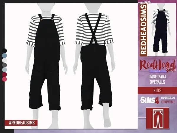 Alpha LMGFI ZARA OVERALLS KIDS - The Sims 4 Custom Content