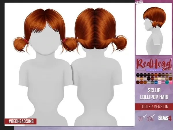 Alpha SCLUB LOLLIPOP HAIR TODDLER VERSION - The Sims 4 Custom Content