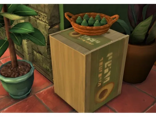 Alpha Little RC of the crate table for the restaurant - The Sims 4 Custom Content