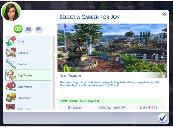 Mix Dog Trainer Career - The Sims 4 Custom Content