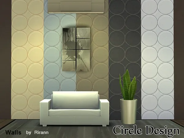 Alpha Circle Design Wall - The Sims 4 Custom Content
