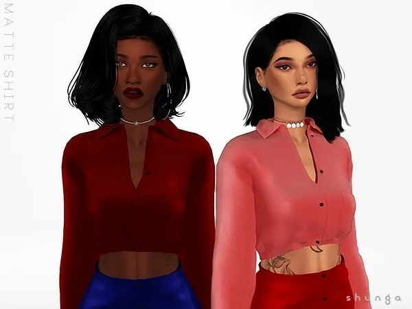 Alpha SHUNGA MATTE Shirt by shunga - The Sims 4 Custom Content