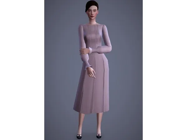 Maxis Match Grace Blouse Skirt - The Sims 4 Custom Content