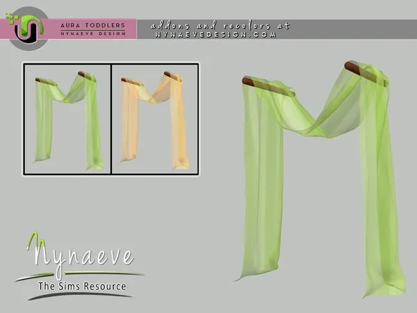 Aura Toddlers Bed Canopy - The Sims 4 Custom Content