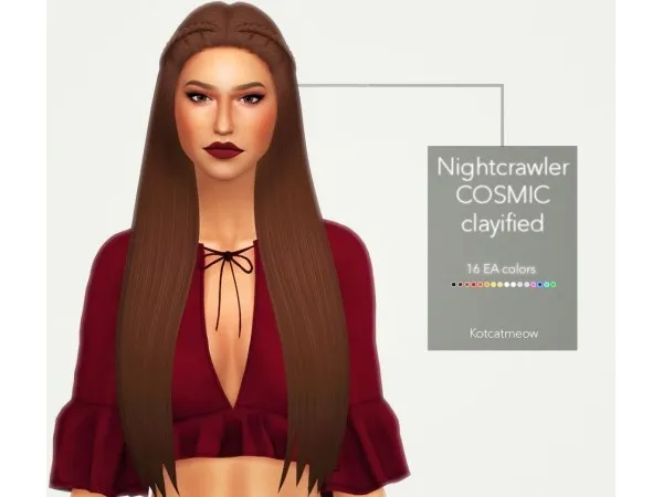 Maxis Match Nightcrawler Cosmic Hair Clayified - The Sims 4 Custom Content