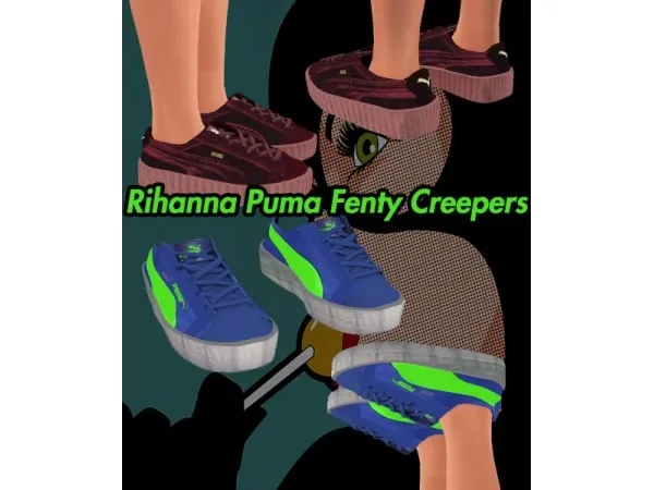 Alpha RihannaxPuma Fenty Creepers - The Sims 4 Custom Content