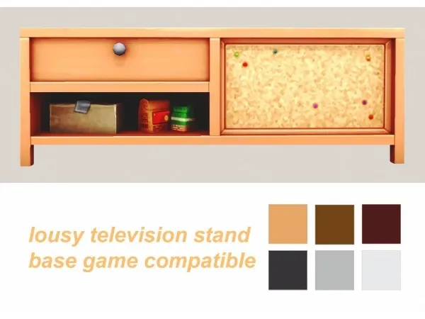 Alpha Television Stand - The Sims 4 Custom Content
