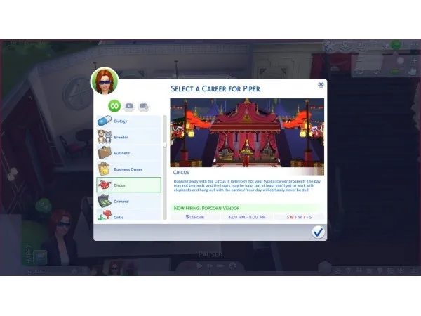 Mix Circus Career ( to ) - The Sims 4 Custom Content