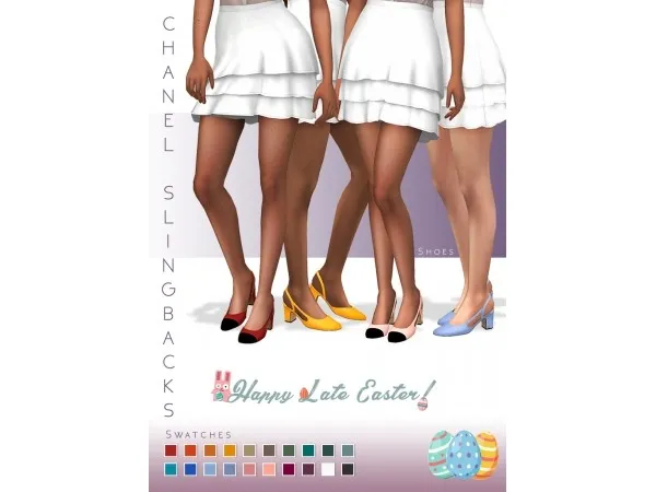 Maxis Match Chanel Slingbacks - The Sims 4 Custom Content