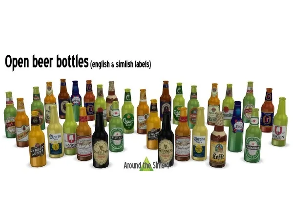 Alpha Around Open beer bottles - The Sims 4 Custom Content