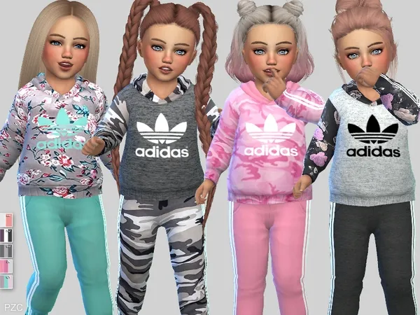 Alpha Adidas Sporty Toddler Outfit Collection - The Sims 4 Custom Content