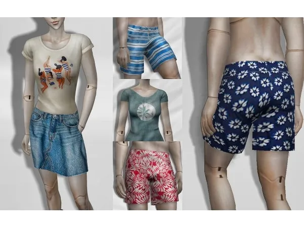 Alpha FAMILY SUMMER COLLECTION by pythonmr - The Sims 4 Custom Content