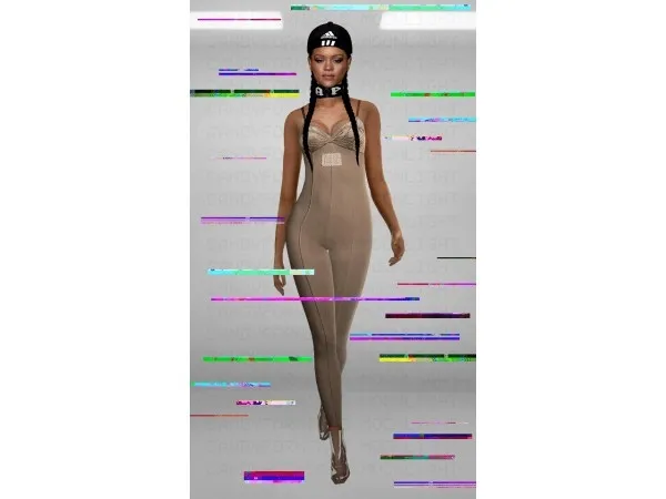 Alpha Fenty Puma by Rihanna Lace Top Full Bodysuit by candyforniasmoonlight - The Sims 4 Custom Content