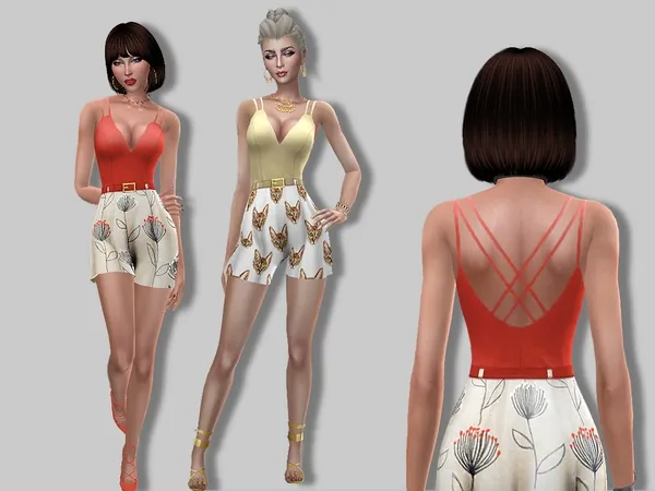 Alpha Betty romper - The Sims 4 Custom Content