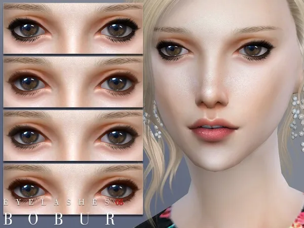 Alpha Bobur Eyelashes 08 - The Sims 4 Custom Content