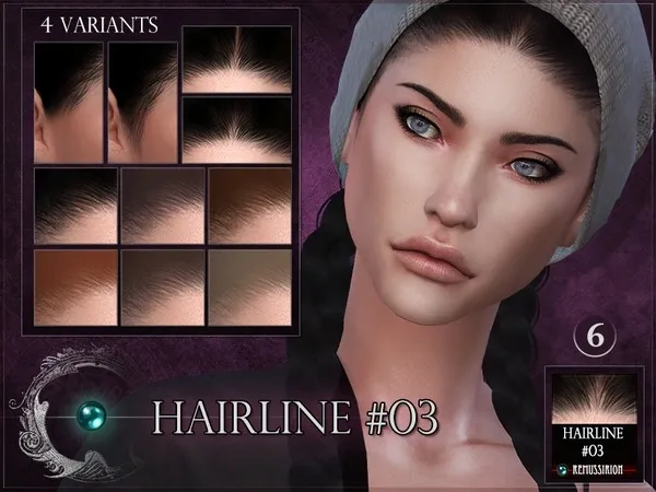 Alpha Hairline 03 - The Sims 4 Custom Content