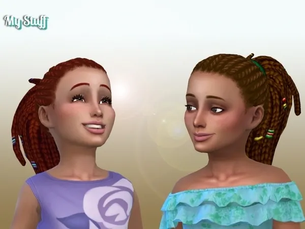 Alpha Anya Hairstyle for Girls - The Sims 4 Custom Content