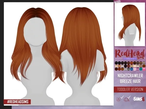 Alpha NIGHTCRAWLER BREEZE HAIR TODDLER VERSION - The Sims 4 Custom Content