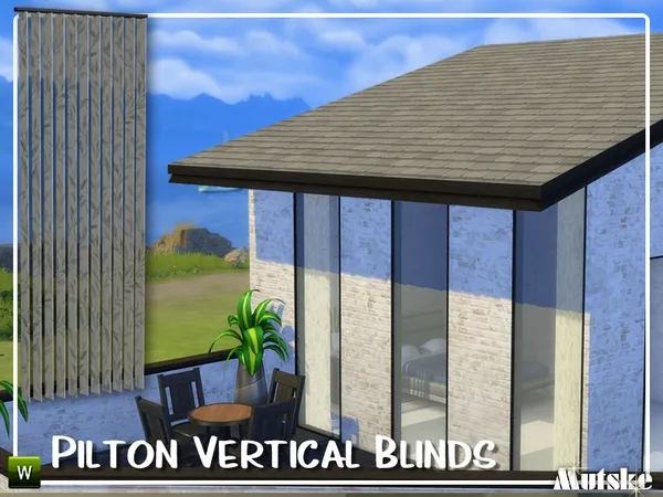 Alpha Pilton Vertical Blinds - The Sims 4 Custom Content