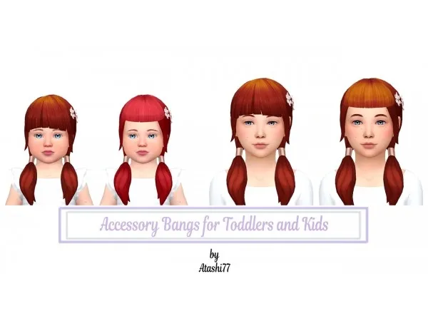 Maxis Match Baby Bangs Straight Bangs for Kids Toddlers by atashi77 - The Sims 4 Custom Content
