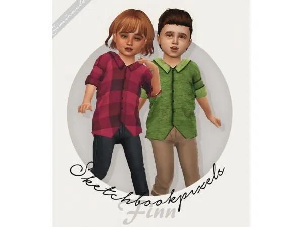 Alpha sketchbookpixels Finn Kids Toddlers 3T4 by simsfinds - The Sims 4 Custom Content