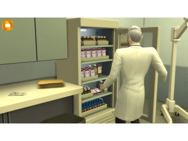 Mix Blood Fridge for hospital by Sri - The Sims 4 Custom Content