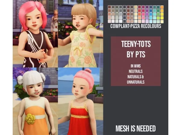 Maxis Match Recolour 25 28 TEENY TOTS RECOLOURS pizza by cowplant - The Sims 4 Custom Content