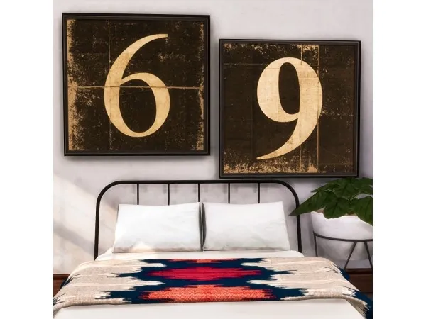 Alpha BlueHopper Vintage Alphabet Signs by simsfinds - The Sims 4 Custom Content