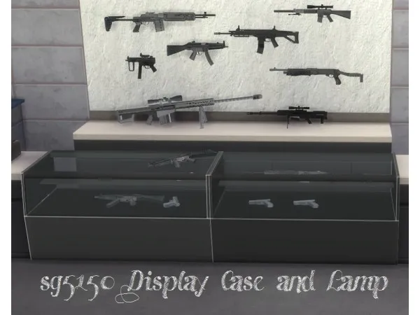 Alpha SG5150 DISPLAY CASE AND LAMP by simsfinds - The Sims 4 Custom Content