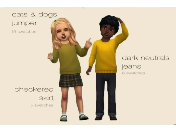 Alpha A collection of toddler by linkysims - The Sims 4 Custom Content