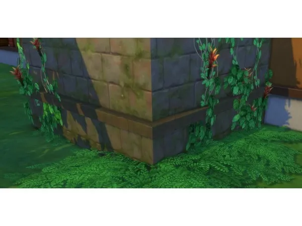 Maxis Match JUNGLE STONE FOUNDATION by brazenlotus - The Sims 4 Custom Content