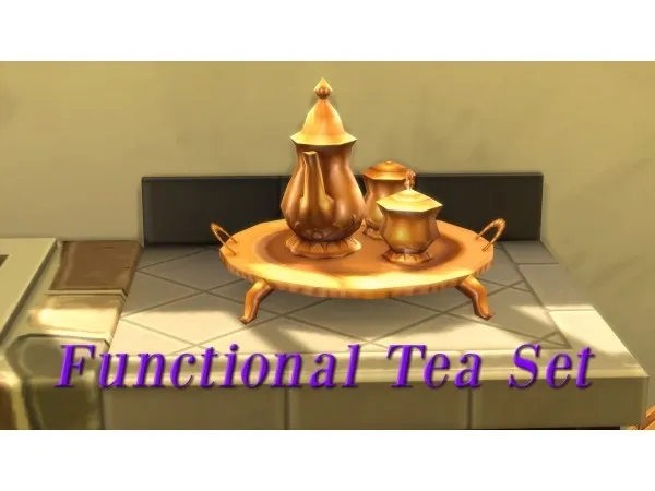 Mix Report Subscribe Functional Royal Blackhart Tea Set by SweetMelodyxx - The Sims 4 Custom Content