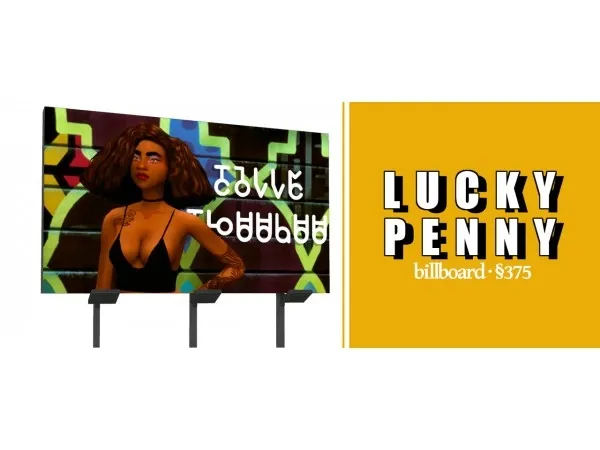 Alpha City Living Billboard Recolors by brindletoncats - The Sims 4 Custom Content