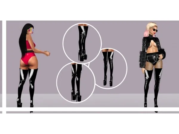 Alpha Pleaser Infinity 4000 boot by zvlaaa - The Sims 4 Custom Content