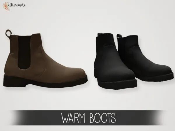 Alpha Elliesimple Warm Boots - The Sims 4 Custom Content