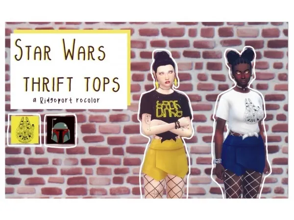 Alpha Ridgeports Thrift Top Star Wars Recolor by galaxysuede - The Sims 4 Custom Content
