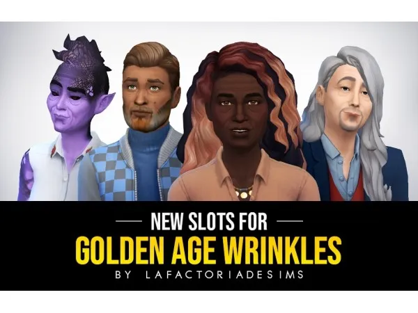 Maxis Match Golden Age Wrinkles by foamimi - The Sims 4 Custom Content