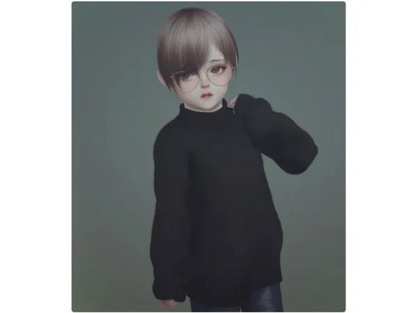 Alpha Hair 04 tori tori by by yuu - The Sims 4 Custom Content