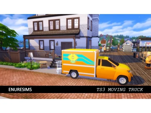 Alpha MOVING TRUCK style by enure - The Sims 4 Custom Content