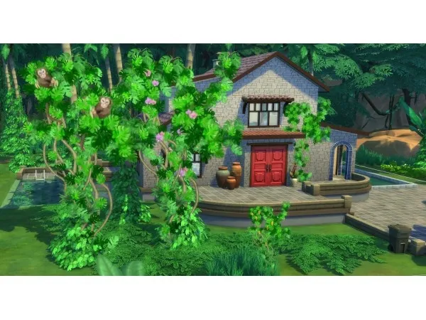 Alpha Monkey Vines by Snowhaze - The Sims 4 Custom Content