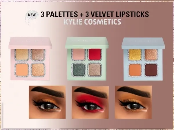 Mix KYLIE COSMETICS KOURTxKYLIE CO (EYESHADOWS) - The Sims 4 Custom Content