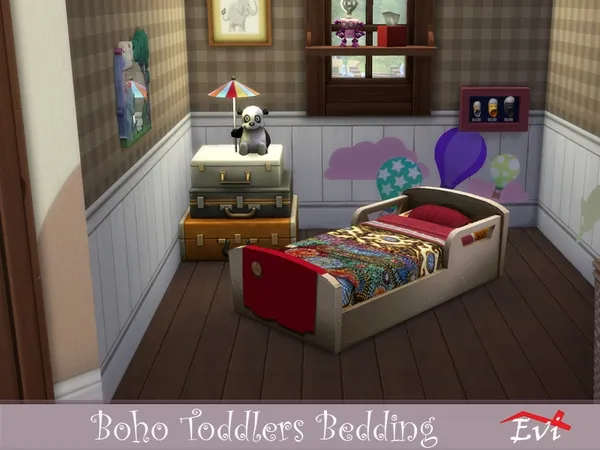 Alpha Toddlers Boho Beddings - The Sims 4 Custom Content