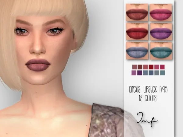 Alpha IMF Circus Lipstick N95 - The Sims 4 Custom Content