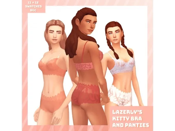 Maxis Match LAZERLYS KITTY BRA AND PANTIES - The Sims 4 Custom Content