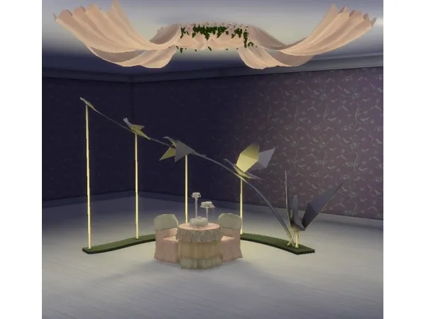 Alpha PrincessBliss Tie The Knot Ceiling Drape by biguglyhag - The Sims 4 Custom Content