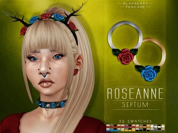 Alpha Roseanne Septum Blahberry Pancake - The Sims 4 Custom Content