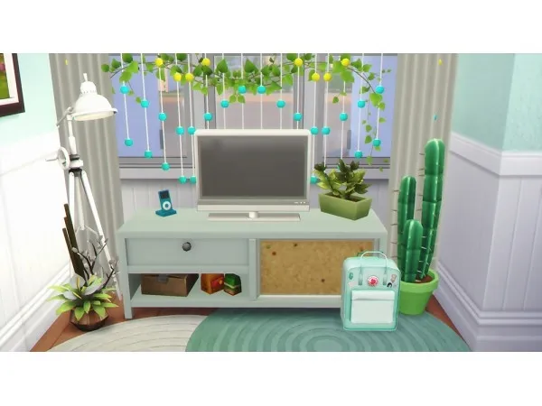 Alpha Gloomyfish Lousy TV Stand Recolor by pinkpxls - The Sims 4 Custom Content