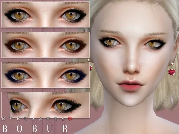 Alpha Bobur Eyelashes 09 - The Sims 4 Custom Content