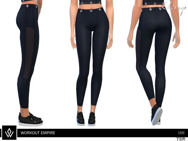 Alpha Workout Empire Core Low Waisted Tights - The Sims 4 Custom Content